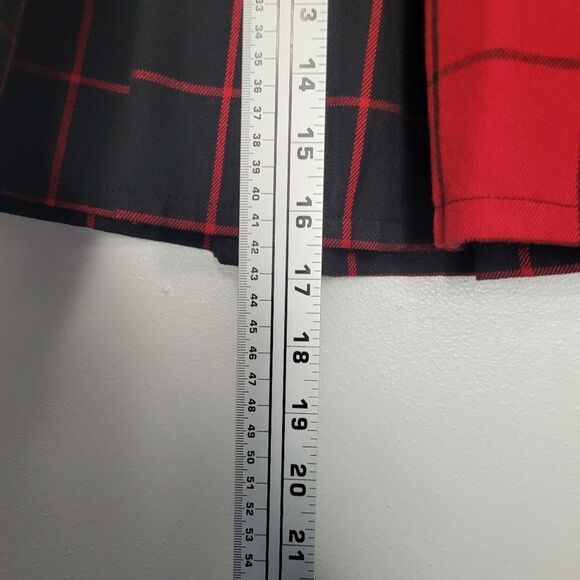 Social Collision black red plaid chain punk emo grunge mini skirt size medium - Picture 4 of 6